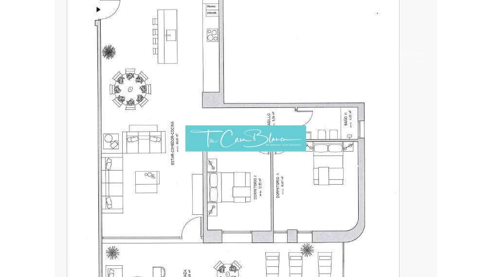 Byt v Elche, 174m2, 2 spálne, obývačka terasa