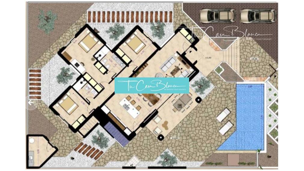 Novostavba Vila Ibiza Polop,136m2, bazén  