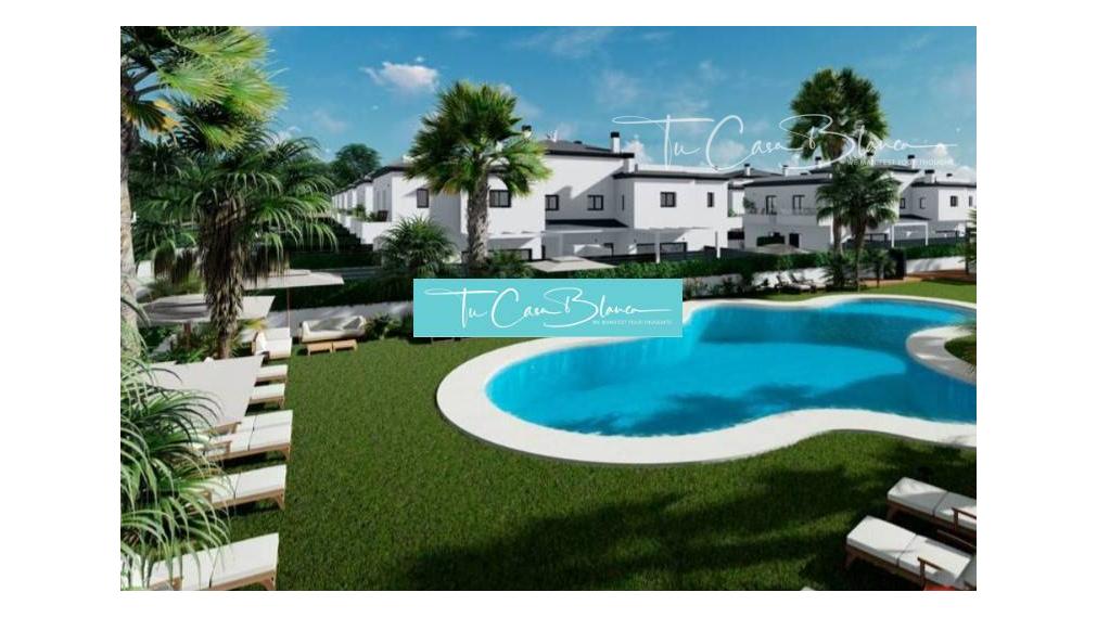 Novostavba Párový dom Arenales del Sol, 134m2, 3 spáľnd, bazén 