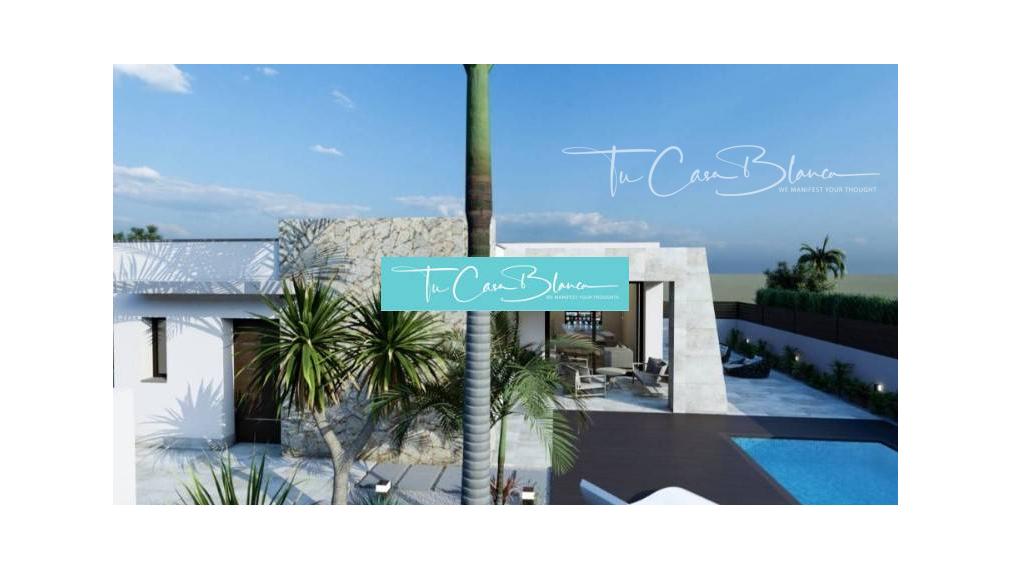 Dokončená novostavba, Rodinný dom Benijófar, 113m2, solárium, bazén 