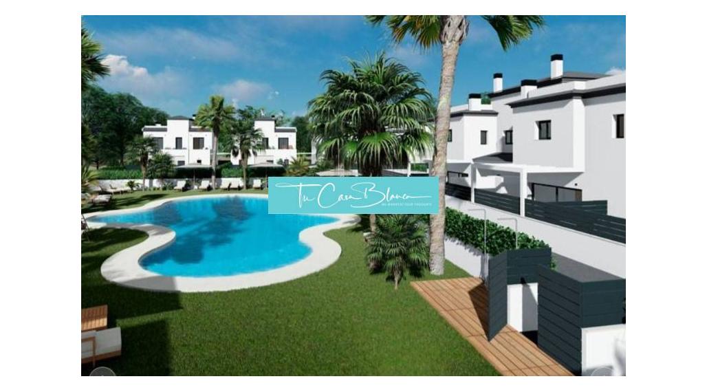 Novostavba Párový dom Arenales del Sol, 134m2, 3 spáľnd, bazén 