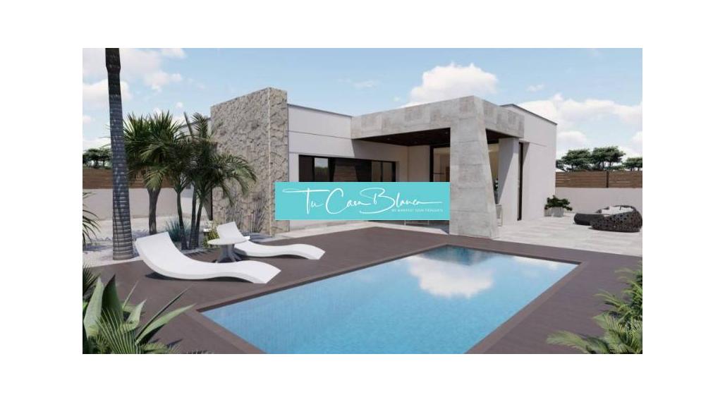 Dokončená novostavba, Rodinný dom Benijófar, 113m2, solárium, bazén 